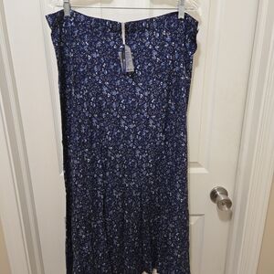 April Cornell Navy Floral Skirt